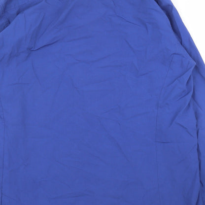 Mens UK Size XL Burton Blue  Button-Up Long Sleeve Casual Shirt