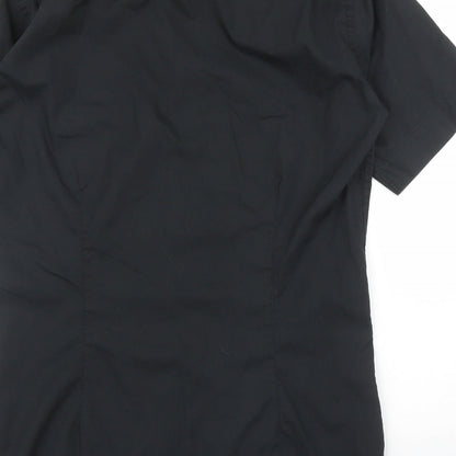 Mens UK Size 14 Kustom Kit Black  Button-Up Short Sleeve Casual Shirt