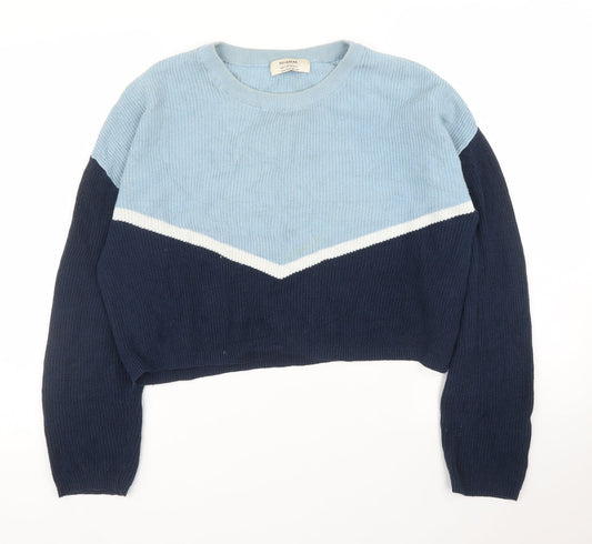 Pull&Bear Mens Blue   Pullover Jumper Size M