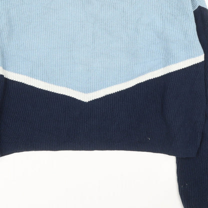 Pull&Bear Mens Blue   Pullover Jumper Size M