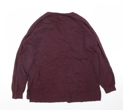 Papaya Mens Purple   Pullover Jumper Size M