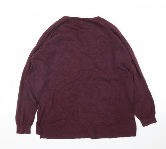 Papaya Mens Purple   Pullover Jumper Size M