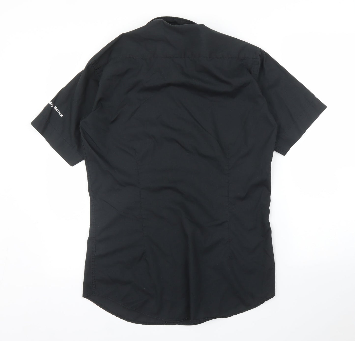 Mens UK Size 14 Kustom Kit Black  Button-Up Short Sleeve Casual Shirt