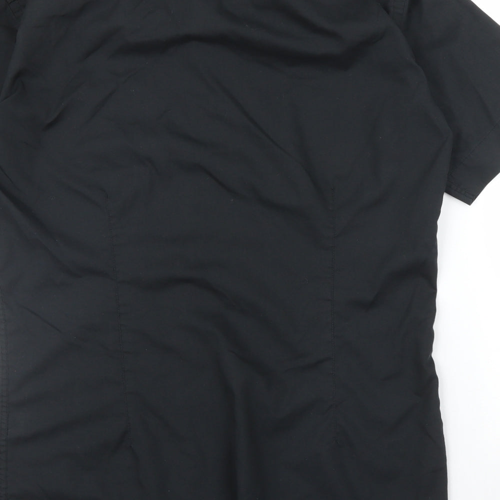 Mens UK Size 14 Kustom Kit Black  Button-Up Short Sleeve Casual Shirt