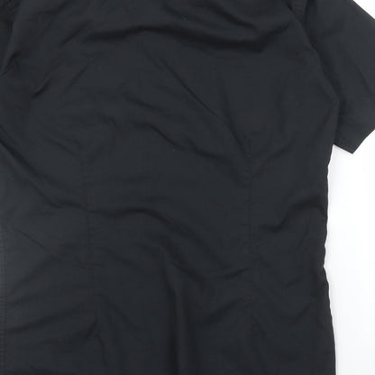Mens UK Size 14 Kustom Kit Black  Button-Up Short Sleeve Casual Shirt