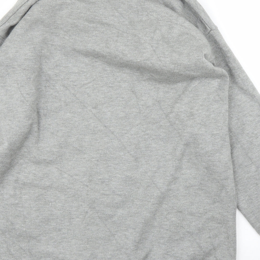 Womens UK Size M Cameo Rose Grey Tunic Jumper