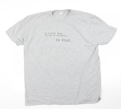Womens UK Size 2XL Gildan Grey Basic T-Shirt