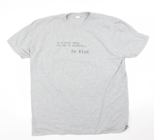 Womens UK Size 2XL Gildan Grey Basic T-Shirt