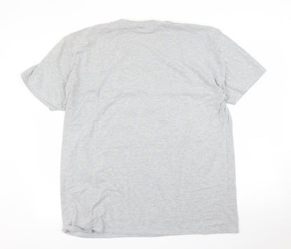 Womens UK Size 2XL Gildan Grey Basic T-Shirt