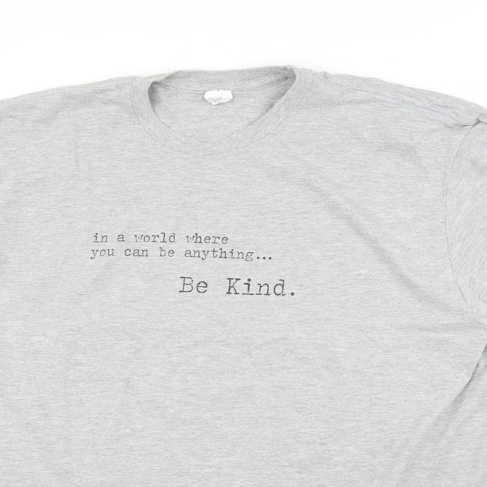 Womens UK Size 2XL Gildan Grey Basic T-Shirt