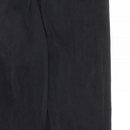 Mens UK Size 16 Brooks Regular Fit Bootcut Black Jeans