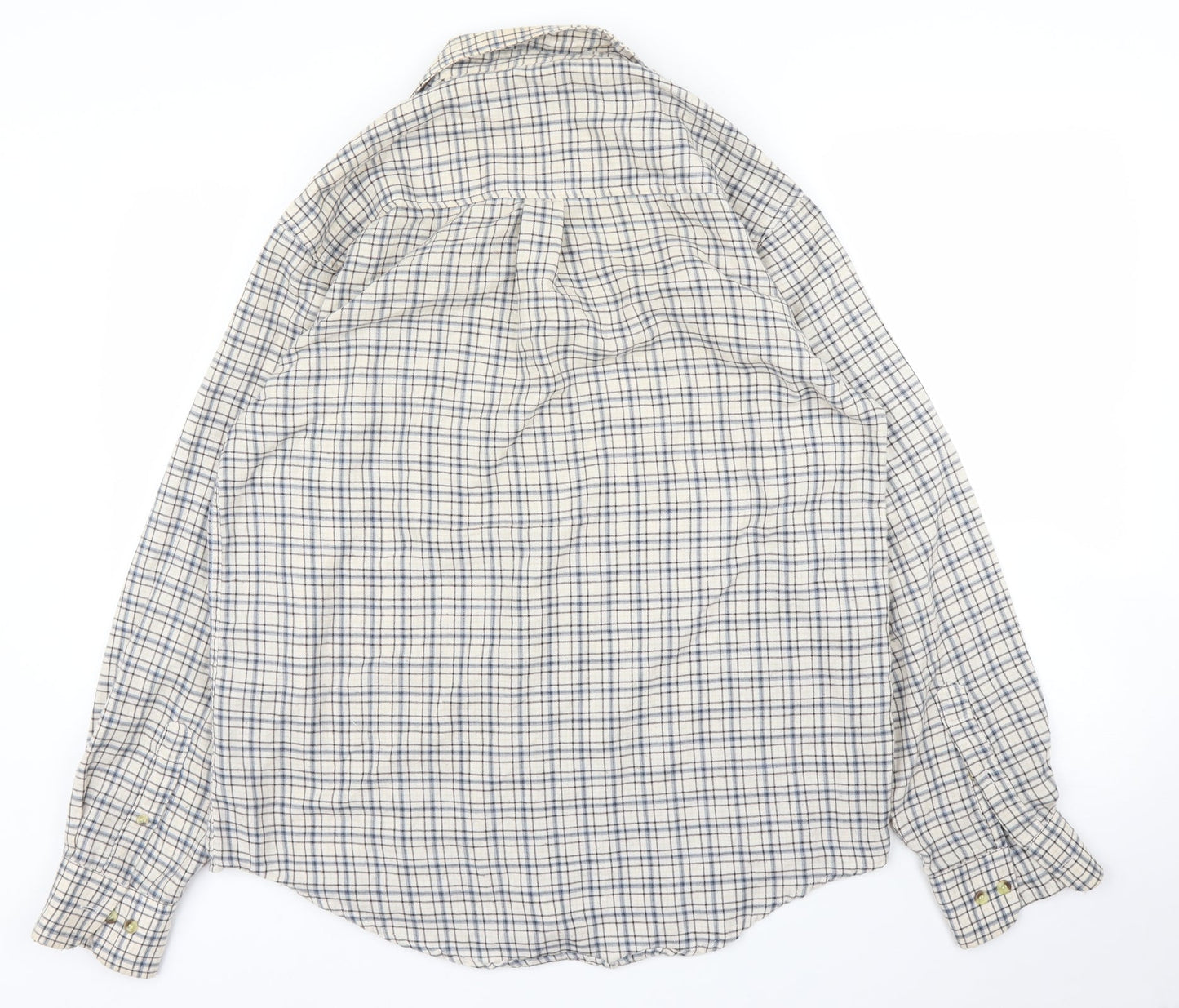 Mens UK Size M County Beige  Button-Up Long Sleeve Casual Shirt