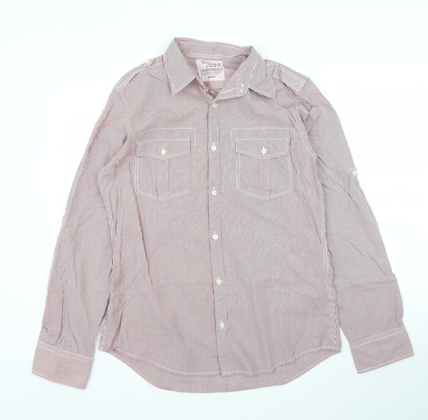 Mens UK Size M NEXT Purple  Button-Up Long Sleeve Casual Shirt