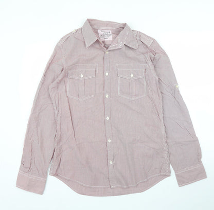 Mens UK Size M NEXT Purple  Button-Up Long Sleeve Casual Shirt