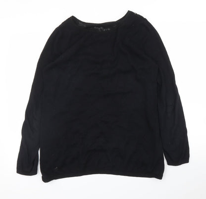 Womens UK Size 10 NEXT Black Basic Blouse