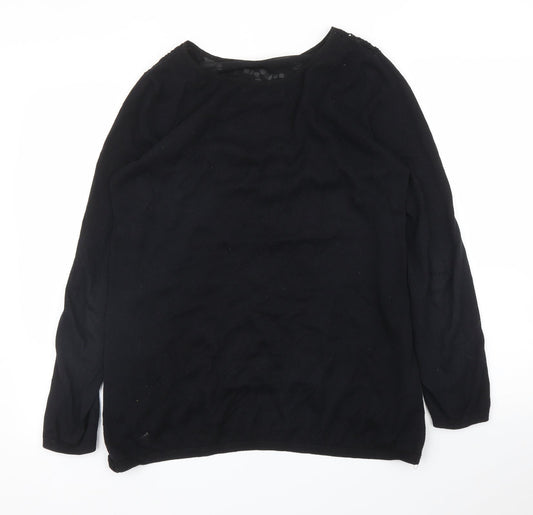 Womens UK Size 10 NEXT Black Basic Blouse