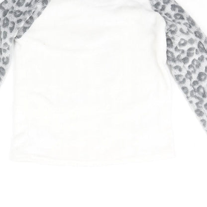 Primark Girls White Animal Print  Top Pyjama Top Size 10-11 Years  - sleep top