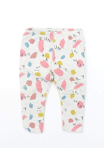 Zara Baby Grey Geometric  Jogger Trousers Size 12 Months