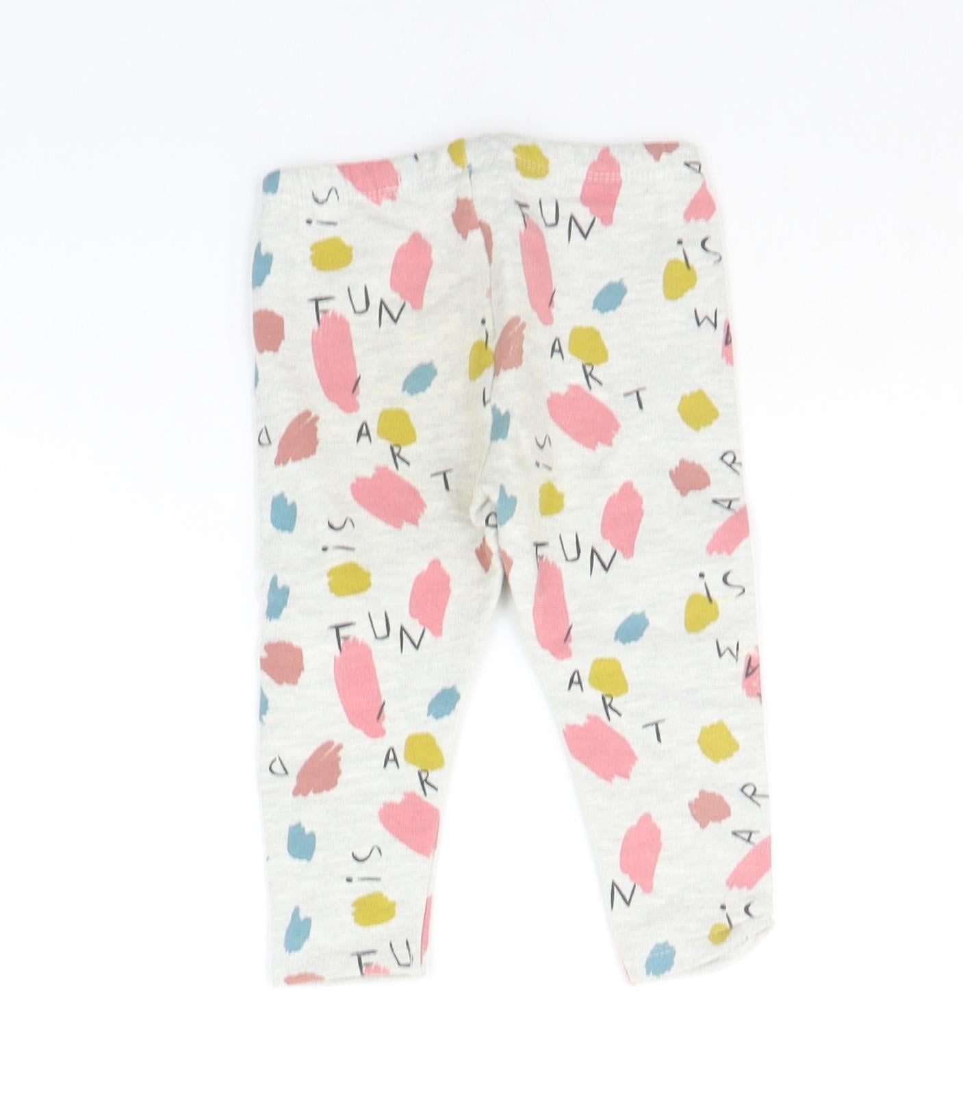Zara Baby Grey Geometric  Jogger Trousers Size 12 Months