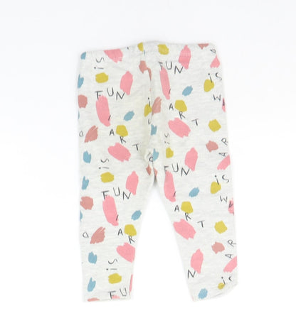 Zara Baby Grey Geometric  Jogger Trousers Size 12 Months