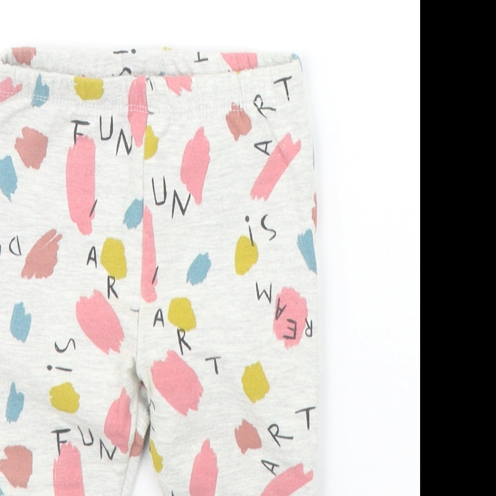 Zara Baby Grey Geometric  Jogger Trousers Size 12 Months