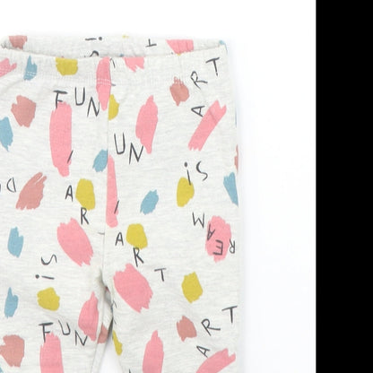 Zara Baby Grey Geometric  Jogger Trousers Size 12 Months