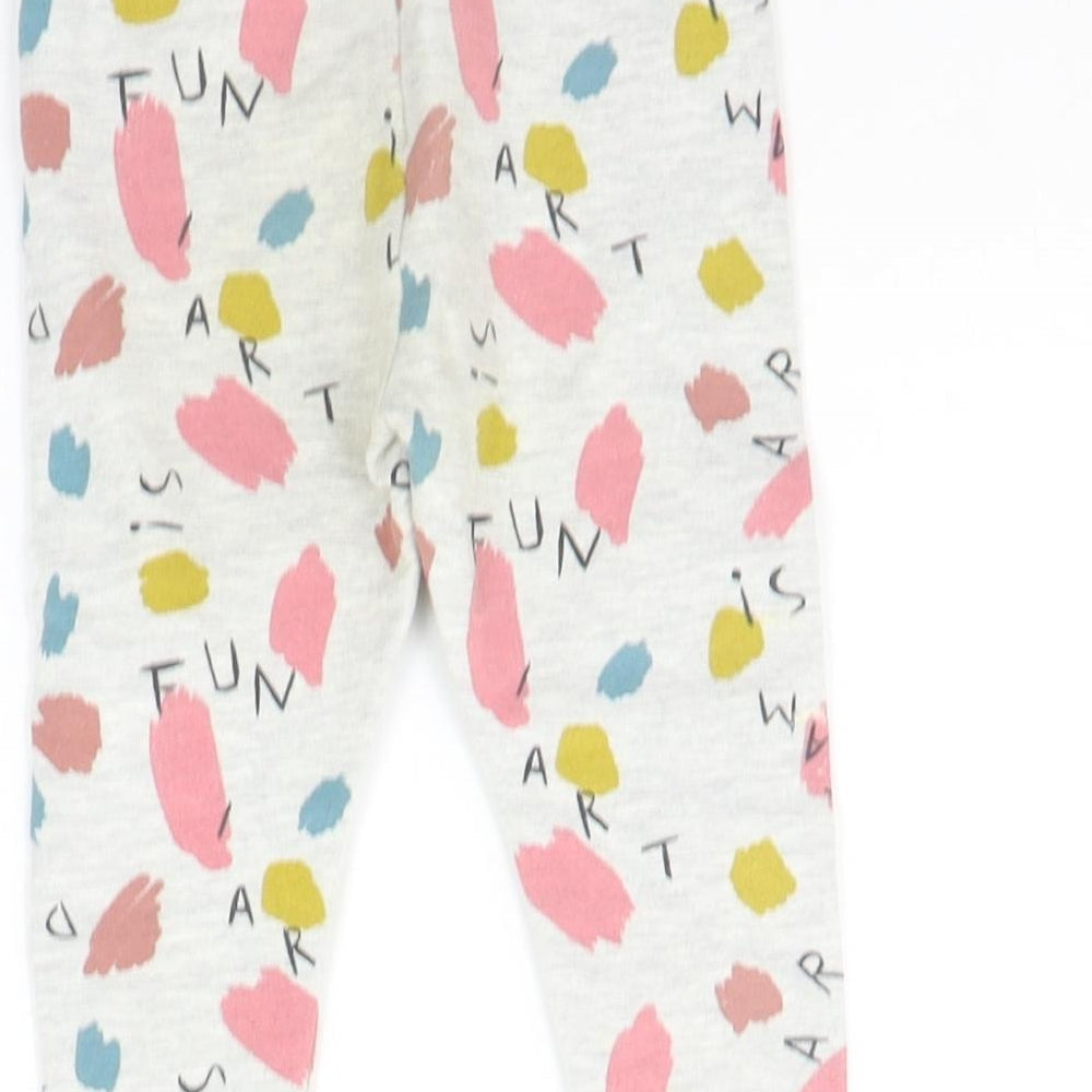 Zara Baby Grey Geometric  Jogger Trousers Size 12 Months