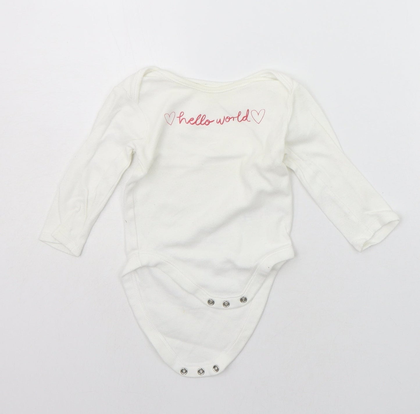 George Baby White   Babygrow One-Piece Size 9-12 Months