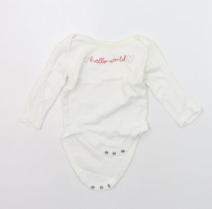 George Baby White   Babygrow One-Piece Size 9-12 Months