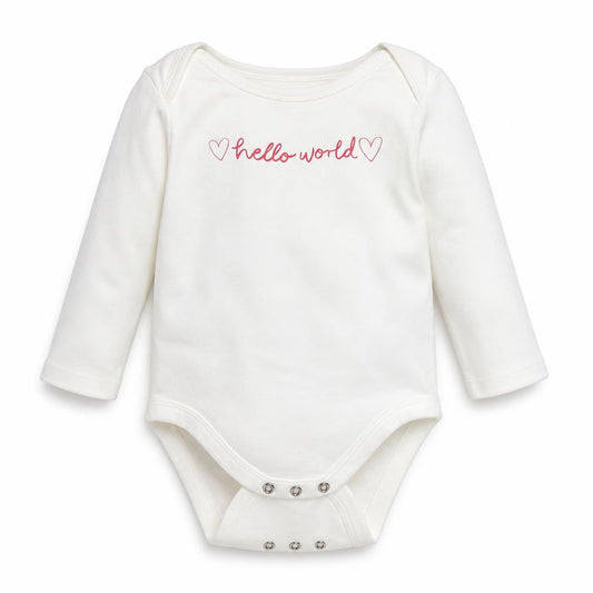Front view of George Baby White Babygrow One-Piece, size 9-12, Months
