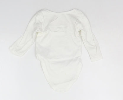 George Baby White   Babygrow One-Piece Size 9-12 Months