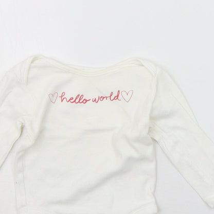 George Baby White   Babygrow One-Piece Size 9-12 Months