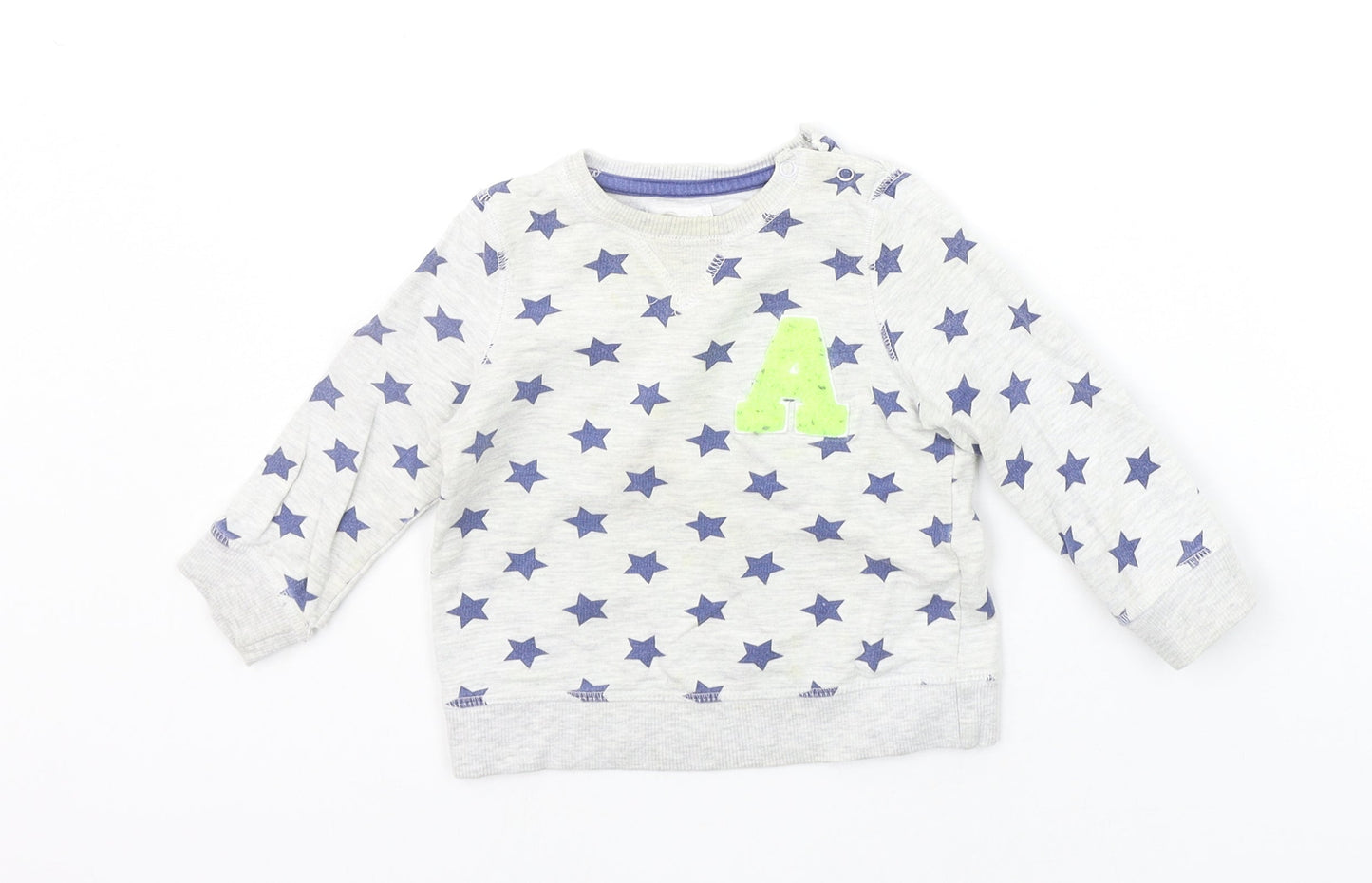 pep&CO Baby Grey Geometric  Pullover Jumper Size 18-24 Months