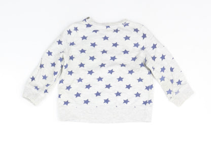 pep&CO Baby Grey Geometric  Pullover Jumper Size 18-24 Months