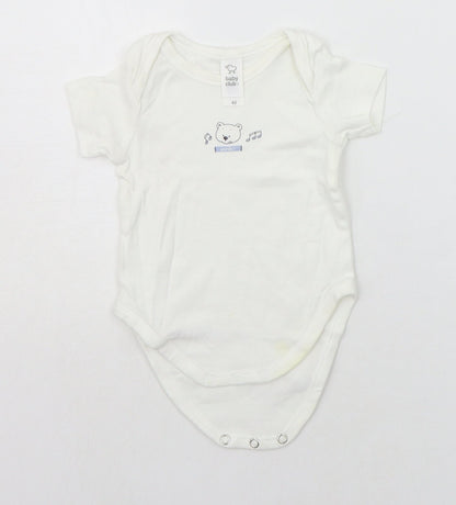 BABY CLUB  Baby White   Babygrow One-Piece Size 3-6 Months