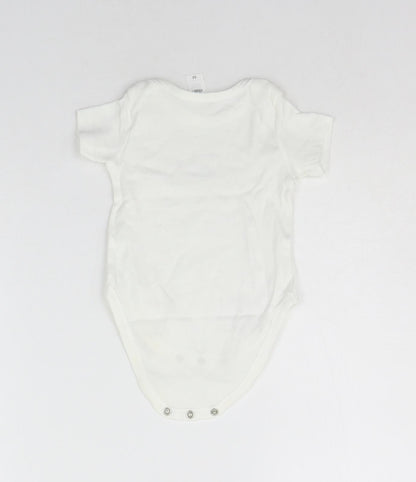 BABY CLUB  Baby White   Babygrow One-Piece Size 3-6 Months