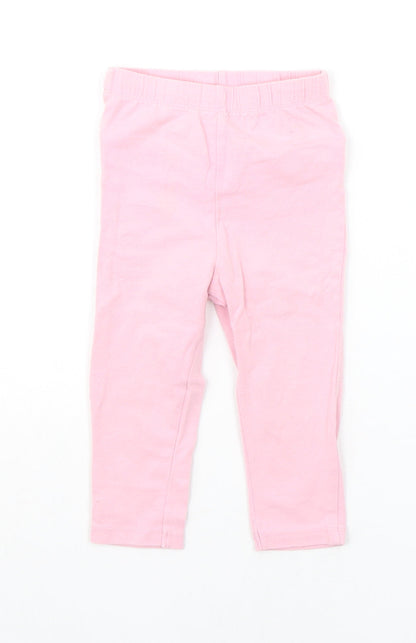 George Baby Pink Ikat  Jogger Trousers Size 12-18 Months
