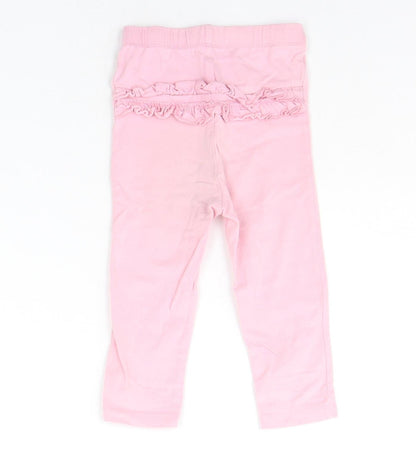 George Baby Pink Ikat  Jogger Trousers Size 12-18 Months