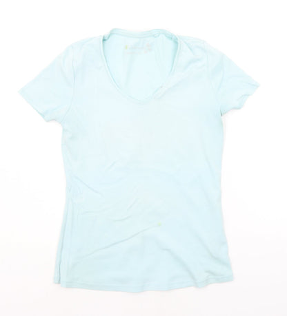 Womens UK Size 10 Marks and Spencer Green Basic T-Shirt
