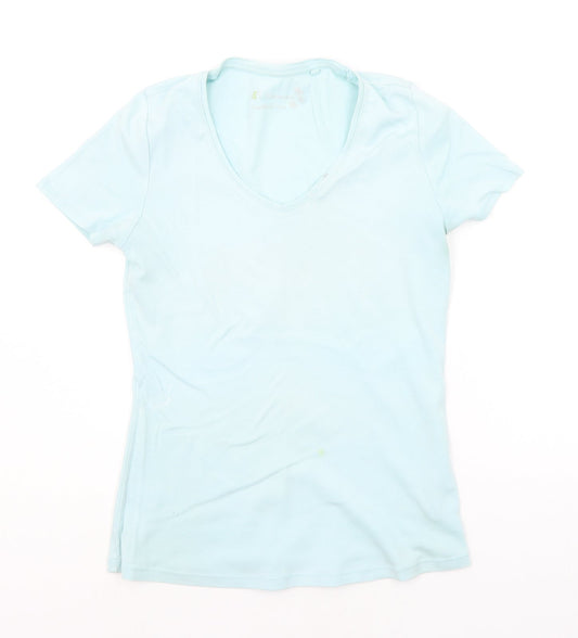 Womens UK Size 10 Marks and Spencer Green Basic T-Shirt
