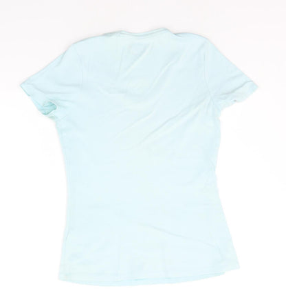 Womens UK Size 10 Marks and Spencer Green Basic T-Shirt