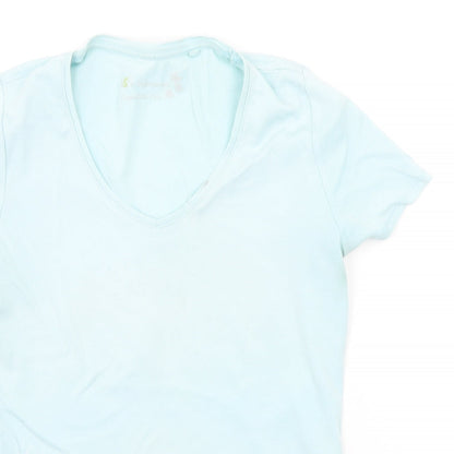 Womens UK Size 10 Marks and Spencer Green Basic T-Shirt