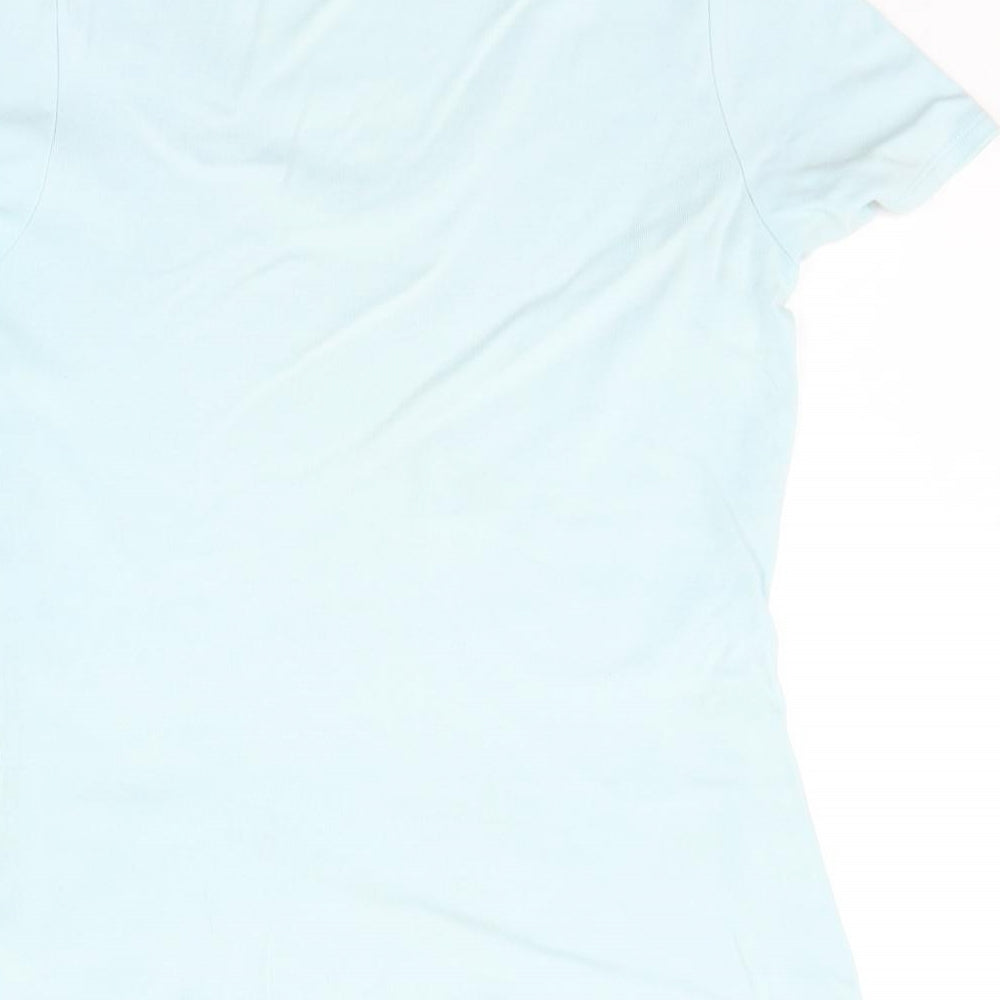 Womens UK Size 10 Marks and Spencer Green Basic T-Shirt