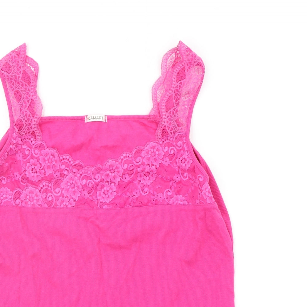 Womens UK Size XL Damart Pink Basic Tank