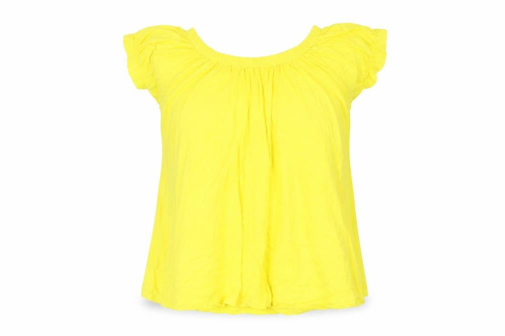 Womens UK Size 12 Atmosphere Yellow Basic T-Shirt