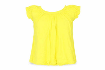 Womens UK Size 12 Atmosphere Yellow Basic T-Shirt