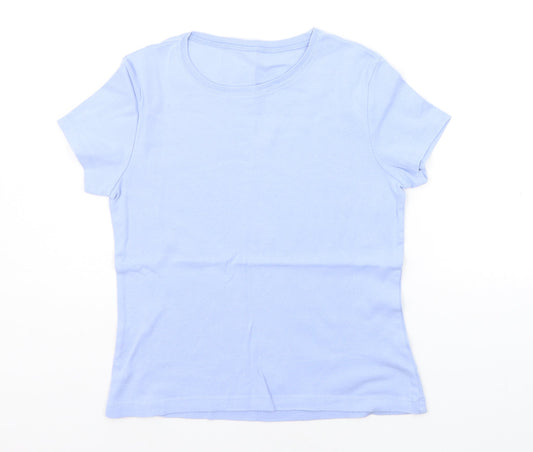 Cherokee Womens Blue   Basic T-Shirt Size 12