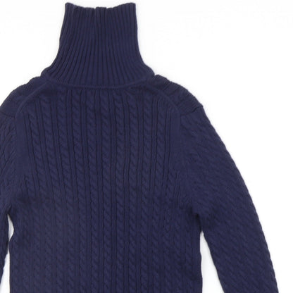 Close-up detail of Amazon women’s blue jumper, size S