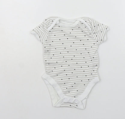 George Baby Grey Striped  Babygrow One-Piece Size 3-6 Months