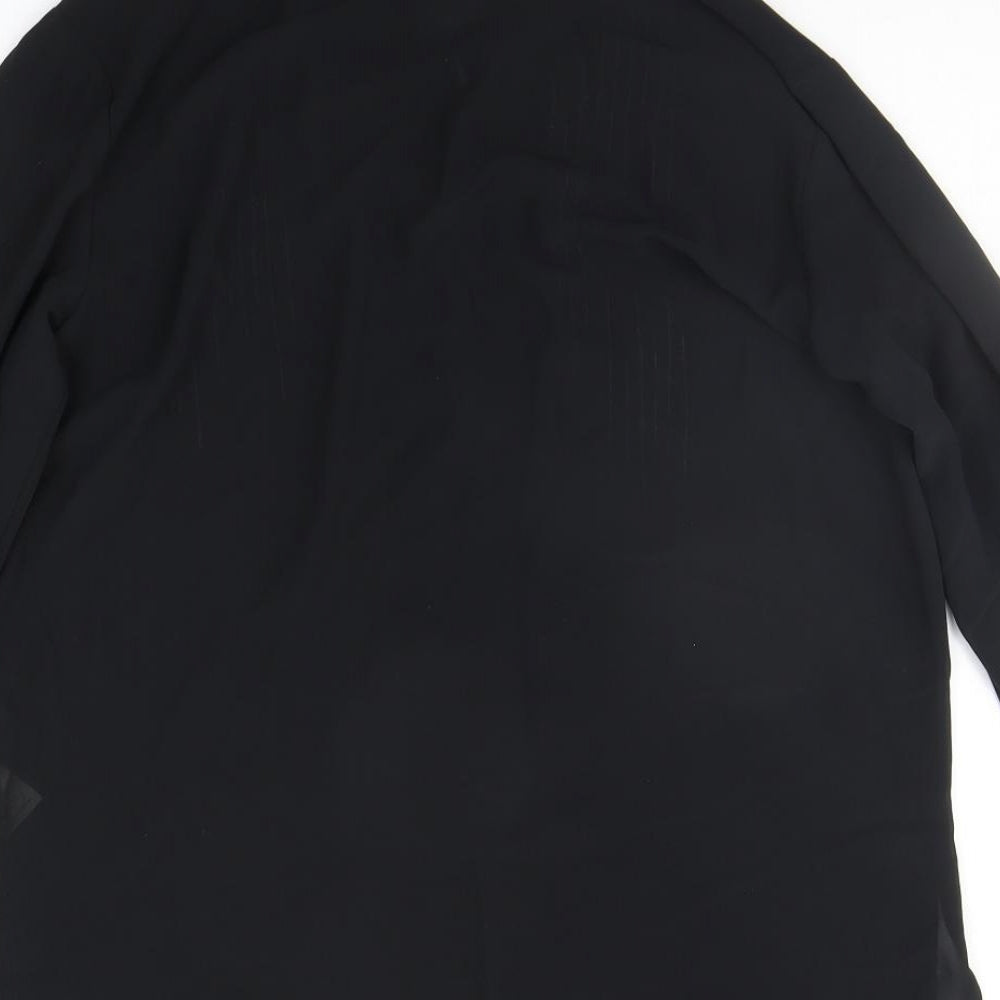 Womens UK Size 8 NEXT Black Basic Button-Up
